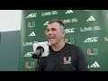Miami Hurricanes Head Coach Mario Cristobal August 11 2026