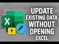 Update Data in Excel Without Opening the File Excel VBA ADO Tutorial