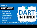 Dart Programming Tutorial in Hindi Control Flow Loops User Input and Constants Chapter 2