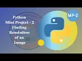 Python Mini Project - Finding Resolution of an Image