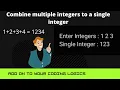 Convert Multiple Integers In One int Variable Logic