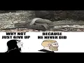 Iguana escapes snakes motivational meme Miss the Rage