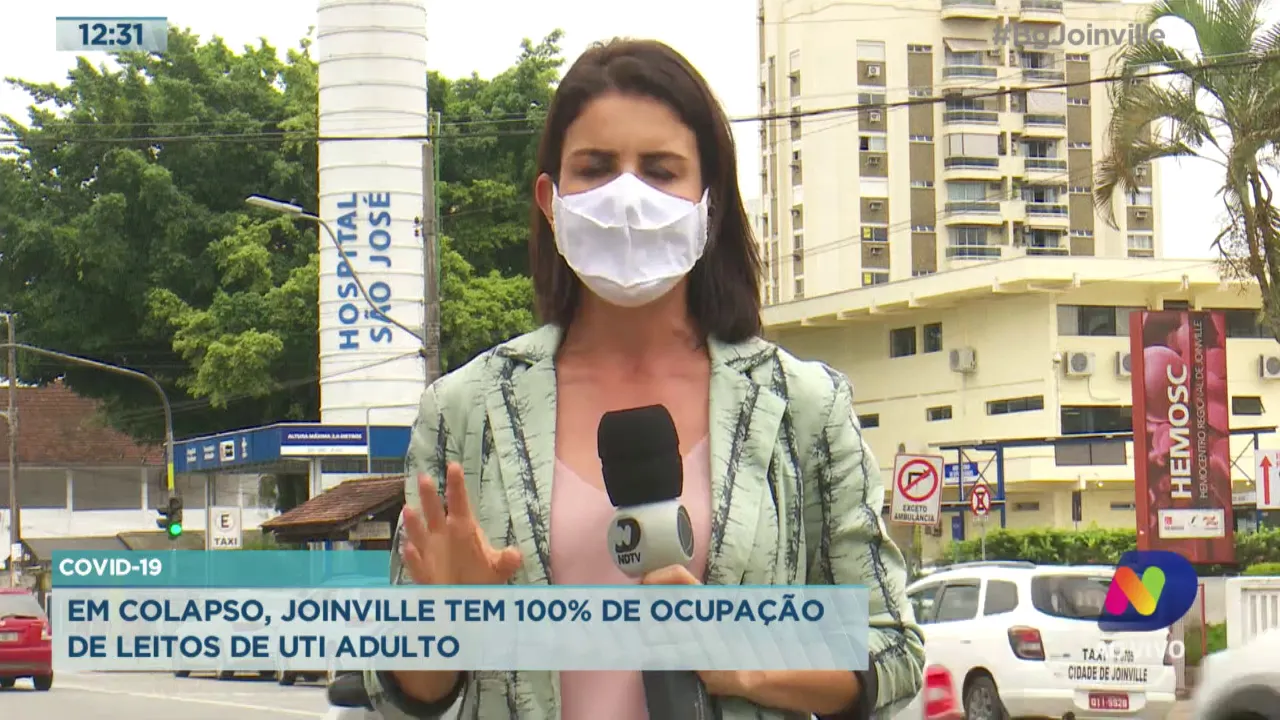 Covid-19 em colapso, Joinville tem 100% de ocupação de leitos de UTI adulto