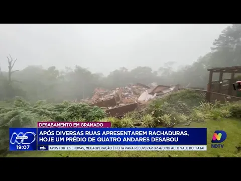 Desabamento em Gramado: prédio de quatro andares cede após rua apresentar rachaduras