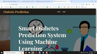 Smart Diabetes Prediction System Using Machine Learning Algorithms Python Final Year Project 2025