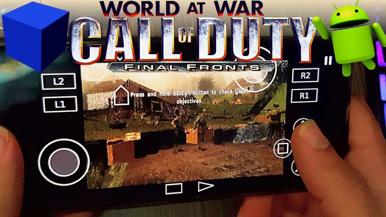 Call Of Duty War At War Final Fronts - Emilatè PS2 pou Android - Aether SX2 APK - Mobil 2022