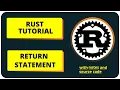 Return Statement In Rust Rust Complete Tutorial In Hindi