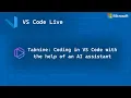 Tabnine Coding in VS Code with the help of an AI assistant
