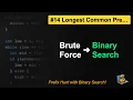 LeetCode Longest Common Prefix in Java Brute Force vs Trim vs Binary Search - Huge Perf Win