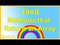 Returning Arrays from a Method in Java - Array Return Type