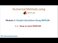 1 1 MATLAB Numerical Methods - Basic Calculation using MATLAB