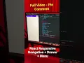 React Responsive Navigation Drawer Menu