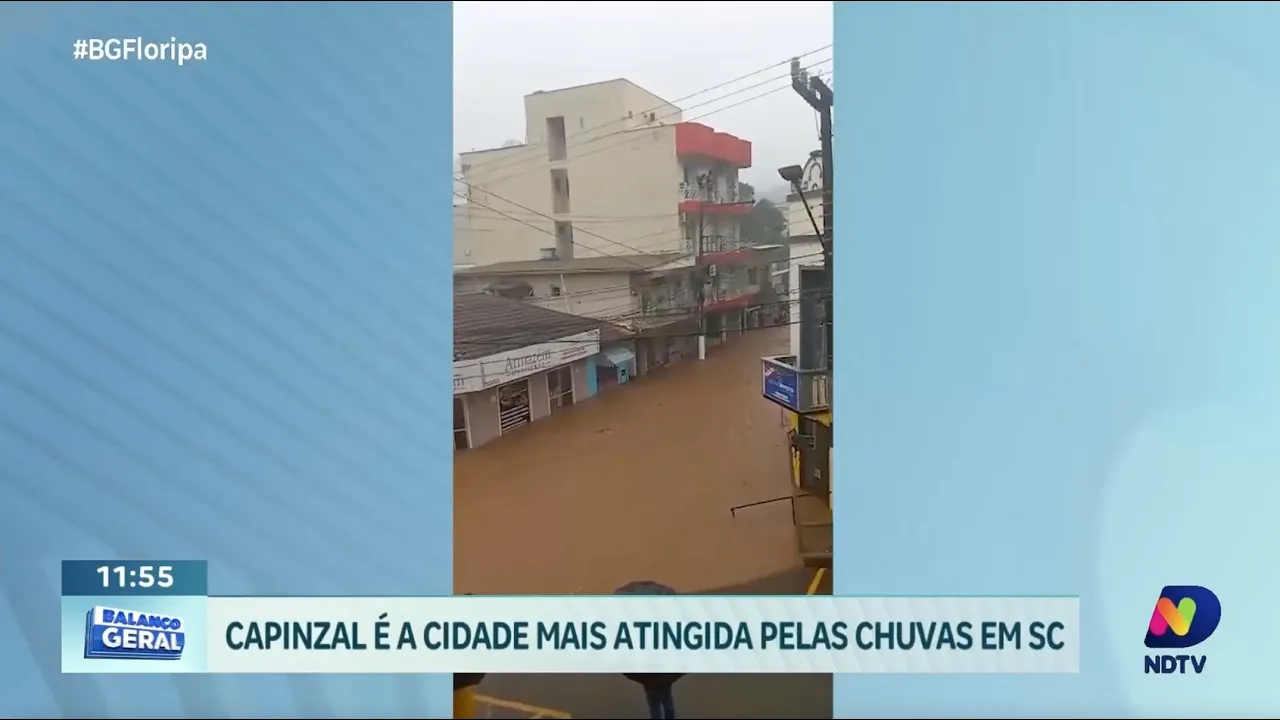 Chuvas em SC: Capinzal é uma das cidades mais atingidas