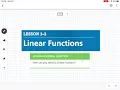 Linear Functions Lesson 3-2