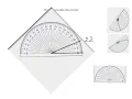 Measuring angles with a protractor