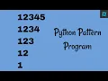 Python pattern printing program 8 in Hindi learn an easy method