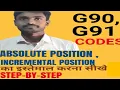 G90 G91 USE Absolute and incremental g90 or g91 difference ABSOLUTE or INCREMENTAL POSITION