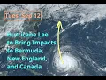 Tuesday Hurricane Lee to Bring Impacts to Bermuda New England and Southeastern Canada