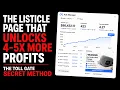 4-5x Lift On Crazy Listicle Build learn how