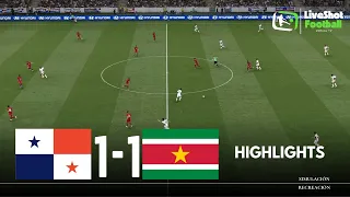 PANAMÁ 1-1 SURINAM - HIGHLIGHTS 🔴 Eliminatorias Copa Mundo Partido eFootball simulación/recreación