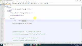 22 - String Methods in JavaScript Strings in JavaScript
