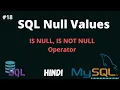 SQL NULL Values IS NULL IS NOT NULL Operator DBMS Lectures ng allrounder Hindi