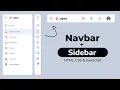 Responsive Sidebar Navigation in HTML CSS and Javascript Sidebar Navbar