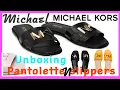 Michael Michael KORS PANTOLETTEN KIPPY SLIDE black