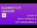 Elementor Header Tutorial - 2020 5 Types of Header in One Web Cifar