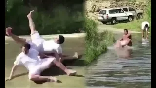 مقاطع مضحكه بتعليق رؤوف خليف هنالك لمسة يد 