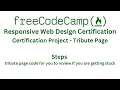 FreeCodeCamp Responsive Web Design Certification Project Tribute Page