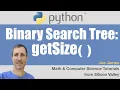 Python Get Size of a Binary Search Tree