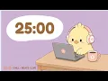 25 Min Focus Timer Piano Lofi Beats for Study Work Deep Focus QUAKO FOCUS TIMER