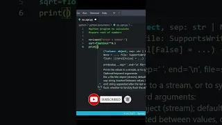 Python program to calculate square root of number