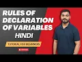 Rules of Declaration of Variables Python Tutorial for Beginners Python tutorial in Hindi