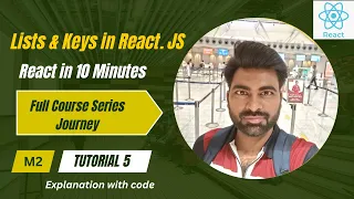 Lists and Keys in React JS M2 Tutorial 5 techlearningwithRajat