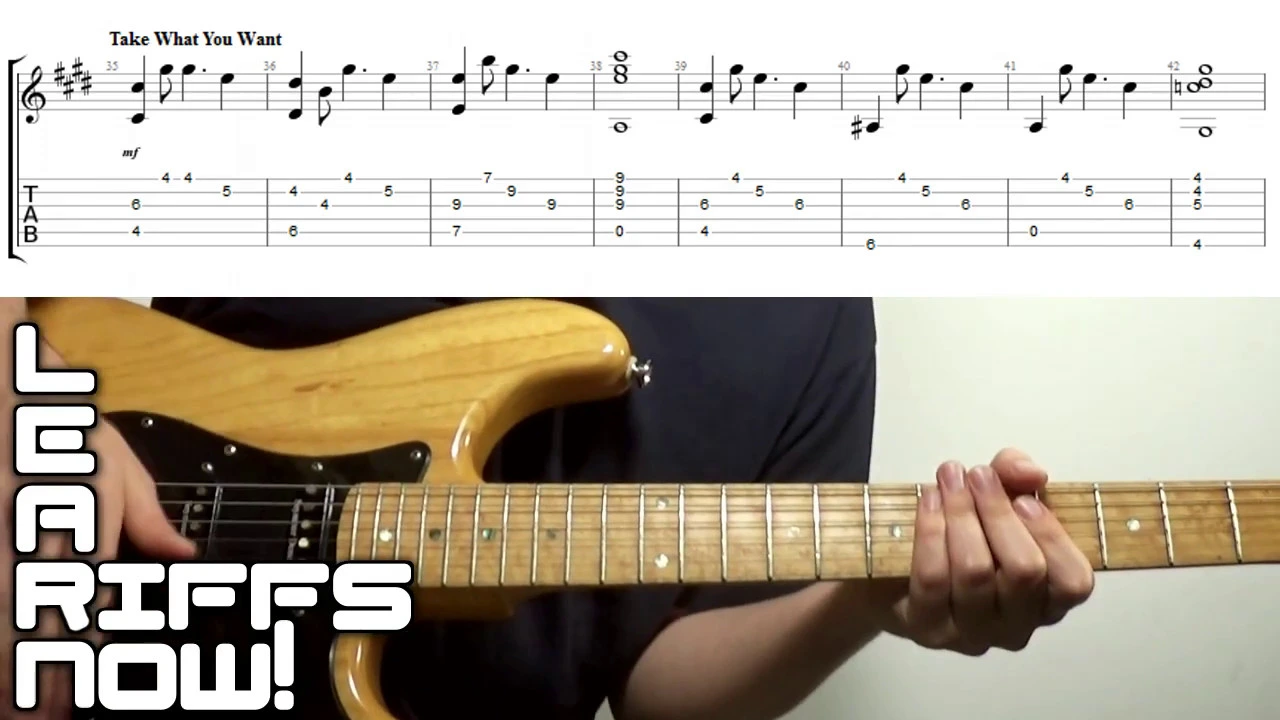 Take What You Want Guitar Tab & Lesson Intro Riff | Post Malone Take What You Want Guitar Tab & Lesson Intro Riff | Post Malone