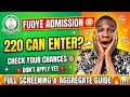 How to Calculate FUOYE Aggregate Score for Admission