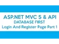 ASP NET C API Database First - Login And Register Page Part 1