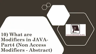 10 What are Modifiers in JAVA - Part4 Non Access Modifier