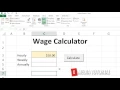 Microsoft Excel Visual Basic for Aplications VBA Tutorial 24 Button Click Wage Calculator