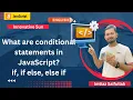 if else Statement Conditions in JavaScript - English Imtiaz Saifullah