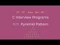 Pyramid Pattern Printing Tamil C Interview Programs Logic First Tamil