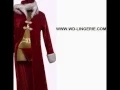 MRS CLAUS GOWN - LADIES SANTA CLAUS LONG RED ROBE