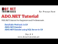 DataTable Methods in C ADO NET DataSet ADO NET DataSet using SQL Server Dot Net Tutorials