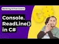 Console Readline in C Get user input in Console Application C C Tutorial for Beginners