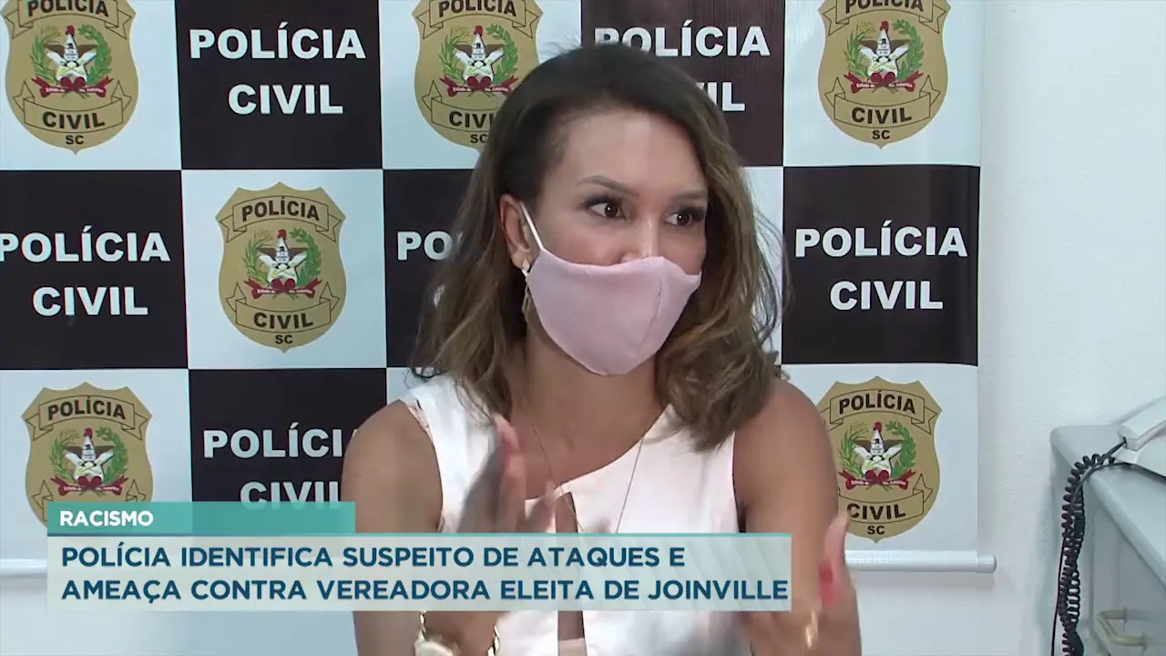 Racismo: Polícia identifica suspeito de ataques e ameaça contra vereadora eleita de Joinville