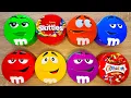 Download Lagu Satisfying Video | ASMR Unpacking 8 Funny Tins with Radiant Skittles and Chocolate M\u0026M'S Candy