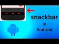 Material Design component Snackbar in Android