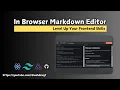 Live Coding Build an In-Browser Markdown Editor with React Tailwind CSS from Scratch